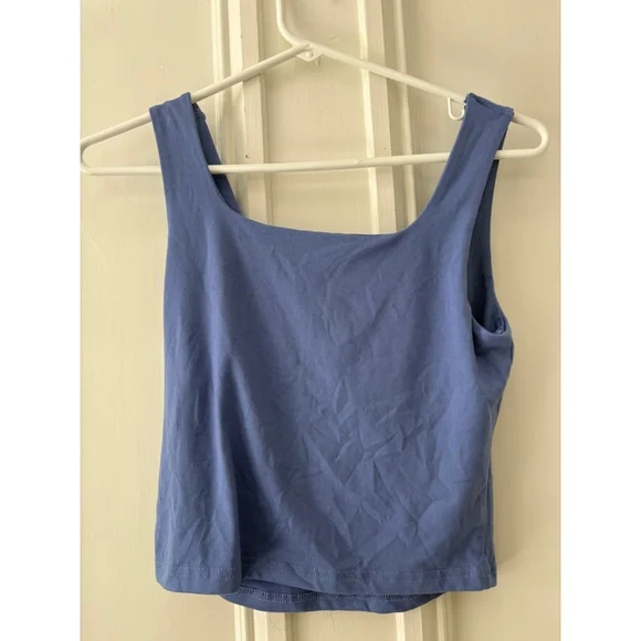 SHEIN women's Blue Ruched Crop Top Size S - Picture 3 of 4